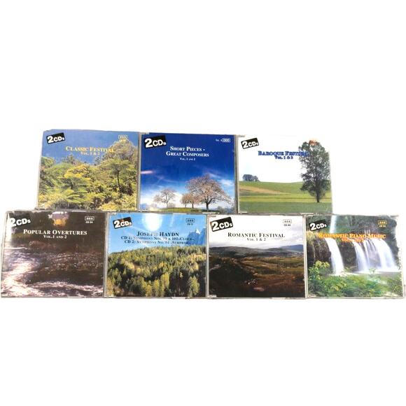 Lot Of 7 Double CDs (14 discs) Symphony Classical Romantic Piano Overtures - Picture 1 of 10